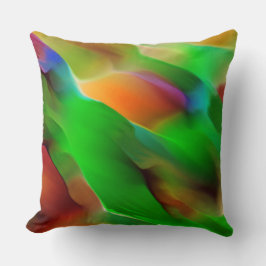 黄泉と色のレリーフ、 浮き彫り、緑が優勢 クッション