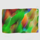 黄泉と色のレリーフ、 浮き彫り、緑が優勢 ゴルフタオル (横)