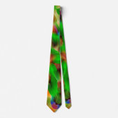 黄泉と色のレリーフ、 浮き彫り、緑が優勢 ネクタイ (正面)
