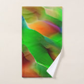 黄泉と色のレリーフ、 浮き彫り、緑が優勢 バスタオルセット (ハンドタオル)