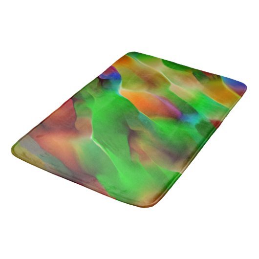 黄泉と色のレリーフ、 浮き彫り、緑が優勢 バスマット (アングル)