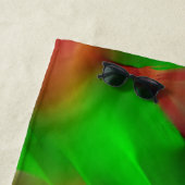 黄泉と色のレリーフ、 浮き彫り、緑が優勢 ビーチタオル (インサイチュ)