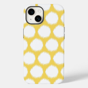 黄淡い色のアジア諸色イカット点 Case-Mate iPhone 14ケース