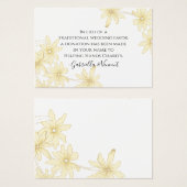 黄淡い色のデイジーの結婚チャリティカード (正面&裏面)