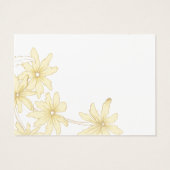 黄淡い色のデイジーの結婚チャリティカード (裏面)