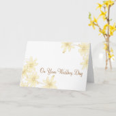 黄淡い色のデイジーブレンド結婚ファミリ カード (黄色い花)