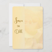 黄淡い色のローズ招待状 招待状 (正面)