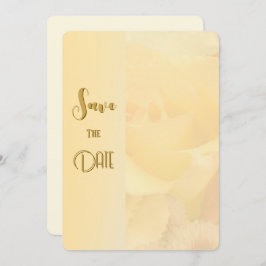 黄淡い色のローズ招待状 招待状