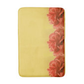 黄淡い色の桃フローラ バスマット (正面縦)