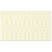 黄淡い色の白ダイヤモンドパターン テーブルクロス (正面(横))