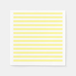 黄淡い色の色と白のストライプ スタンダードカクテルナプキン