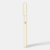 黄淡い色の色と白ストライプ色 Case-Mate iPhoneケース (裏面 / 左)