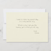 黄淡い色の色のバラマトロンの名誉 招待状 (裏面)