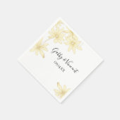 黄淡い色の色デイジー結婚ズ スタンダードカクテルナプキン (角)