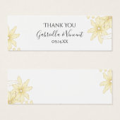 黄淡い色の色デイジー結婚式の引き出物ラベル (正面&裏面)