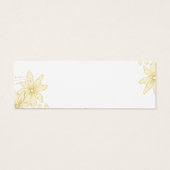 黄淡い色の色デイジー結婚式の引き出物ラベル (裏面)