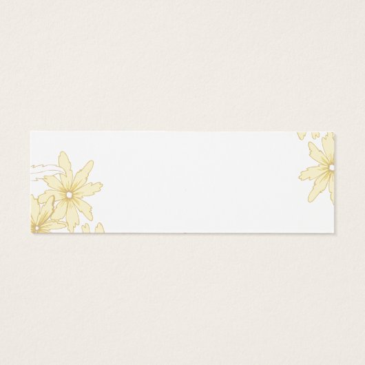 黄淡い色の色デイジー結婚式の引き出物ラベル (裏面)