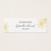 黄淡い色の色デイジー結婚式の引き出物ラベル (正面)