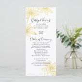 黄淡い色の色デイジー結婚式 プログラム (スタンド正面)