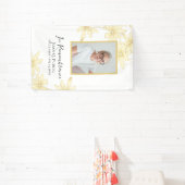 黄淡い色の色デイジー花お祝い 横断幕 (インサイチュ)