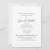 黄淡い色の色デイジー花生葬式パーティー 招待状 (裏面)