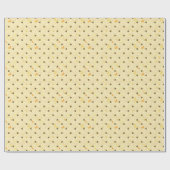黄淡い色の色トレンディー、ハニービー、ハニーコーム模様 ラッピングペーパー (フラット)