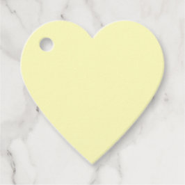 黄淡い色の色ハート フェイバータグ