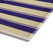 黄淡い色の色ビーチストライプ カッティングボード (角)