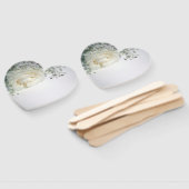 黄淡い色の色ローズコーナーハート形ハンドファン ハンドファン (組立なし)