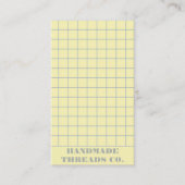 黄淡い色の色市松模様にQRコード 名刺 (正面)