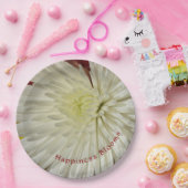 黄淡い色の菊 ペーパープレート (パーティー)