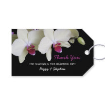 黄淡い色の蘭結婚式の引き出物ありがとう