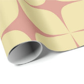 黄淡い色の赤中世紀ボホ幾何モダン的 ラッピングペーパー (ロールコーナー)