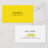 黄無地のプロフェッショナル 名刺 (正面/裏面)