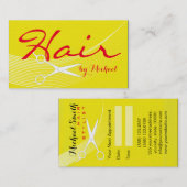 黄無地の美容師アポイントメント#2 予約カード (正面/裏面)