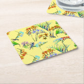 黄熱帯パラダイス スクエアペーパーコースター (アングル)