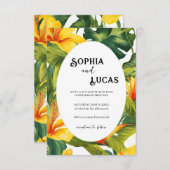 黄熱帯フローラ結婚ズ エンクロージャーカード (正面/裏面)
