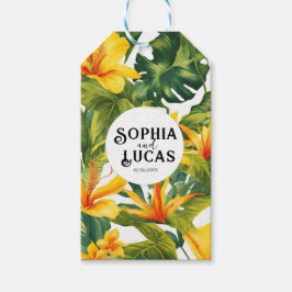 黄熱帯フローラ結婚ズ ギフトタグ