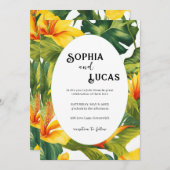 黄熱帯フローラ結婚ズ 招待状 (正面/裏面)