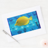 黄熱帯魚 長方形シール (封筒)