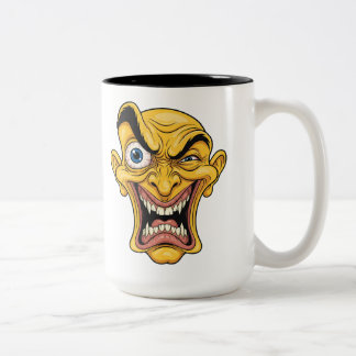 黄熱狂する色顔コーヒーマグ – ギフトおもしろい券 ツートーンマグカップ