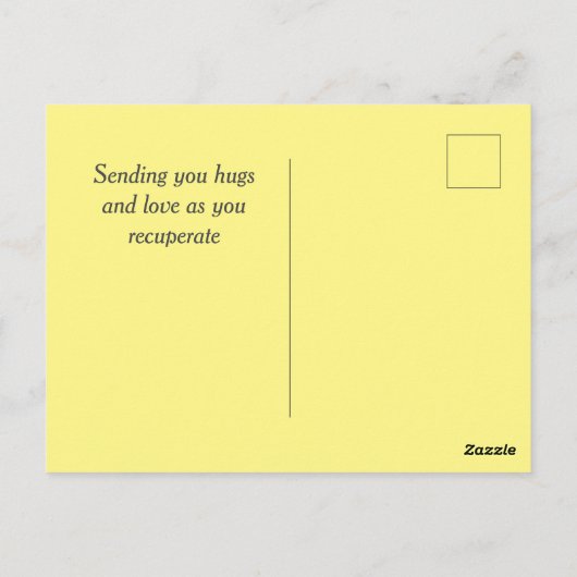 黄犬と勇気付けられるが元気 ポストカード (裏面)