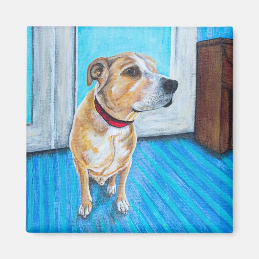 黄犬 マグネット (正面)