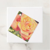 黄独身の桃バラ花 フェイバータグ (インサイチュ)