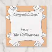 黄独身の桃バラ花 フェイバータグ (裏面)