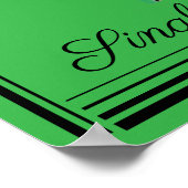 黄独身の水仙ケリーグリーン ポスター (角)