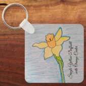 黄独身の色水仙オレンジ中心 キーホルダー (正面)