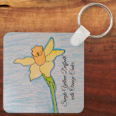 黄独身の色水仙オレンジ中心 キーホルダー (裏面)
