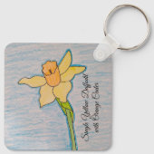黄独身の色水仙オレンジ中心 キーホルダー (裏面)