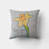 黄独身の色水仙オレンジ中心 クッション (裏面)